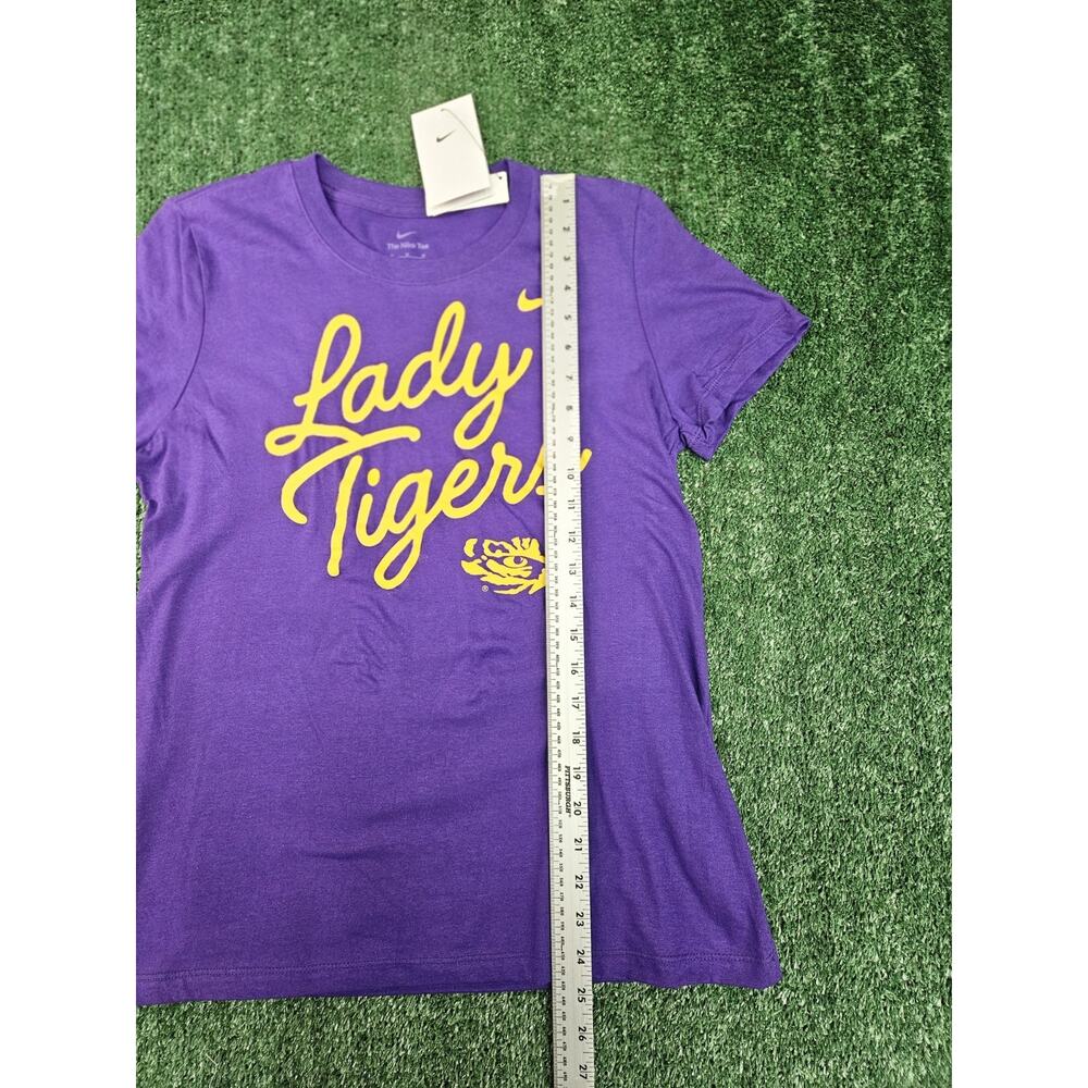 NWT Nike Womens LSU Tigers Script Over Logo Purple T-Shirt Size Medium - Picture 8 of 9